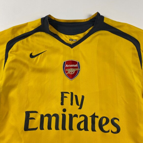 Arsenal 2006/07 Nike Soccer Jersey Away Yellow Mens XXL 2006-07 2XL - Picture 2 of 13